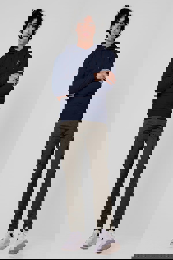 ENORSIA Men's Flap Detail Kangaroo Pocket Hoodie