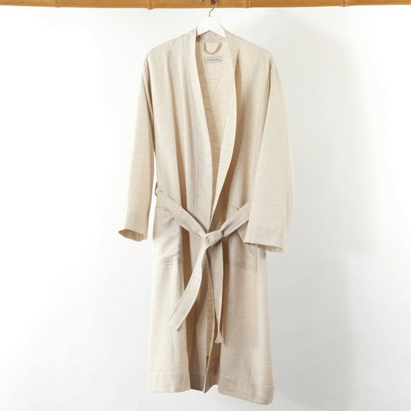 Cotton and Olive Knidos Unisex Cotton Hammam Robe, Natural