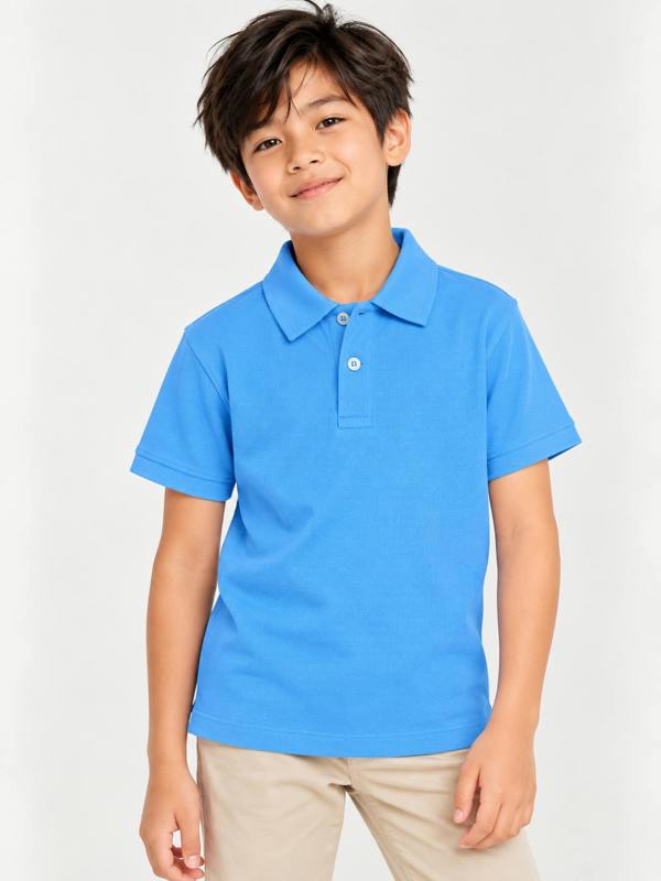 Childsplay Boys Short Sleeve Polo Shirt in Blue