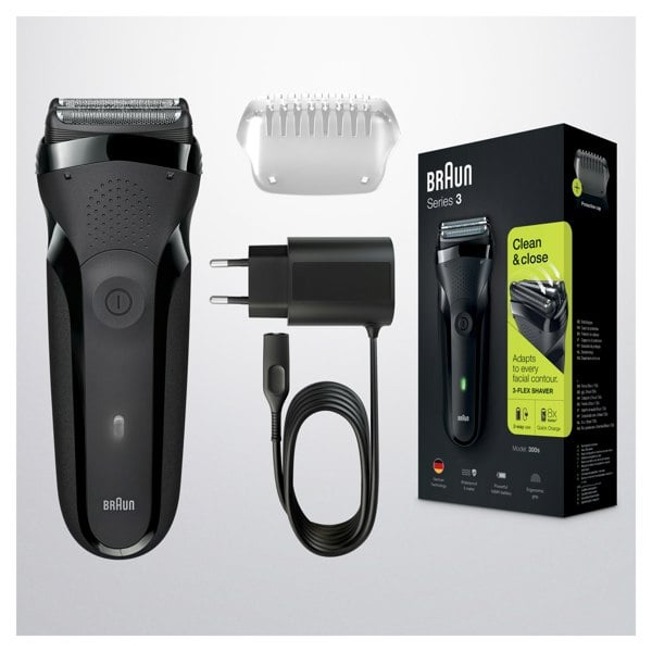 Braun Series 3 300 Electric Shaver, Razor for Men - Black