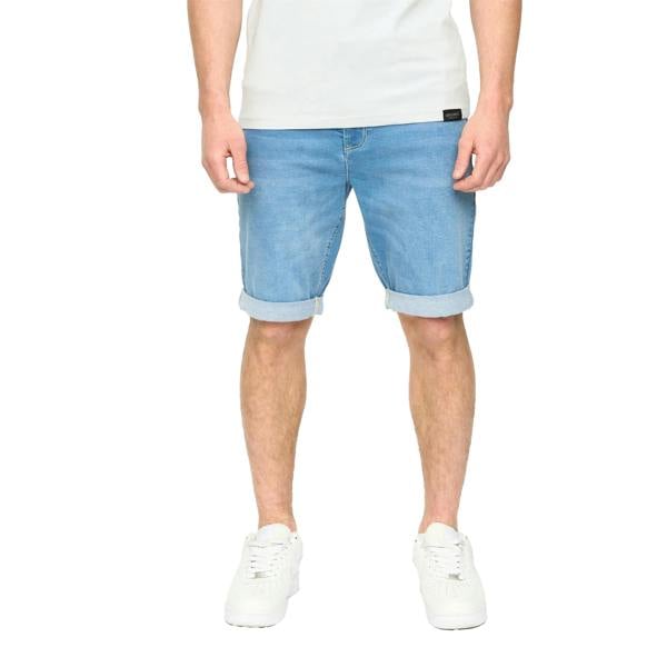 Crosshatch Mens Youlgreeve Denim Belted Shorts - Mid Wash - 