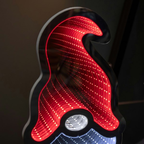 Samuel Alexander 40cm Infinity Light up Christmas Gonk Decoration with Red & White LEDs on Metal Base