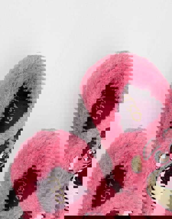 Disney Girls Pink Toy Story Lotso Slip On Loafer Slippers