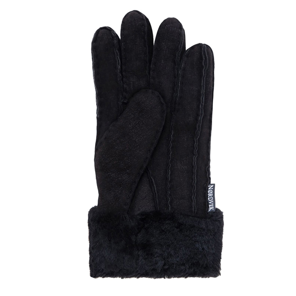 Nordvek Womens Sheepskin Gloves With Fur Cuff