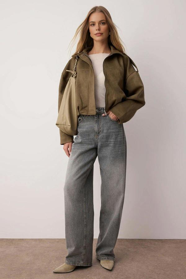 WOVCOR High Waist Baggy Jeans