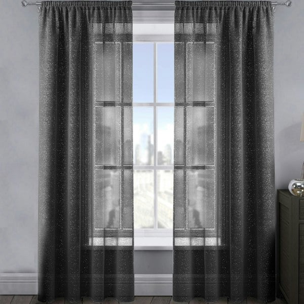 Velosso Alessandria Sparkle Slot Top Voile Panel - 137cm x 228cm