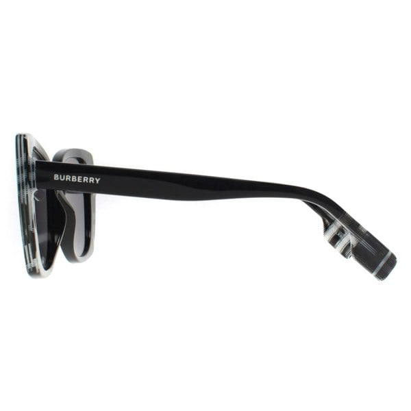 Burberry Sunglasses BE4393 Meryl 4051/81 Black with White Black Check Dark Grey Polarized