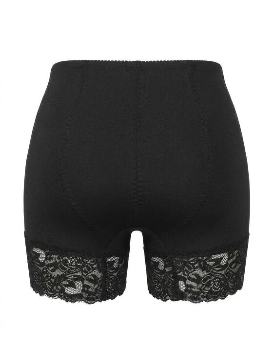 Camille Womens Two Pack Comfortable Classic Lace Control Shorts - Black