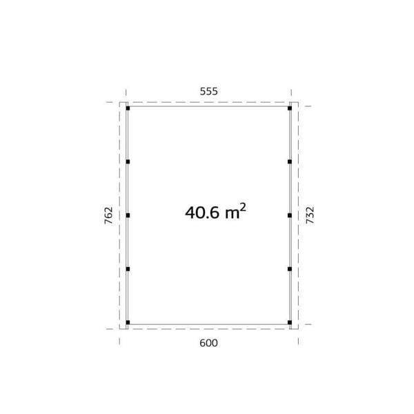 Palmako Karl 40.6m² Carport