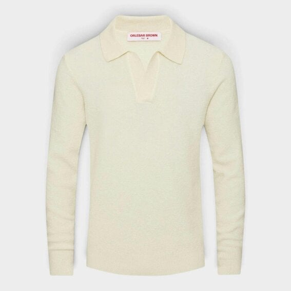 Orlebar Brown Polo Winslow White Sand