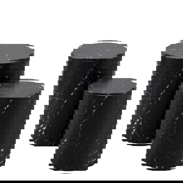 Furniture To Go Mice Oval Coffee Table Set in Black