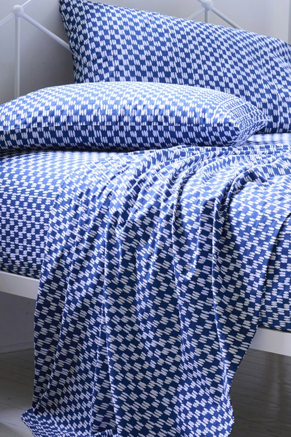 Novogratz Petite Painted Check Fitted Sheet