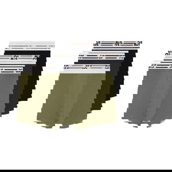 Boss Mens Revive Boxer Shorts (Pack of 3) - Green/Navy/Black - 