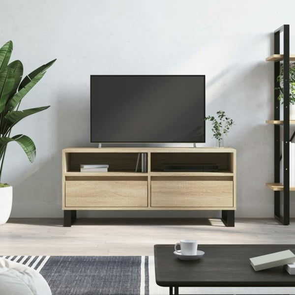Berkfield TV Cabinet Sonoma Oak 100x34.5x44.5 cm Engineered Wood