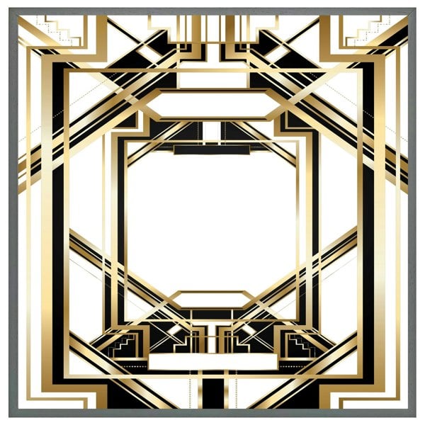 Benjamin Tate Design Art deco golden black frame (picture Frame)