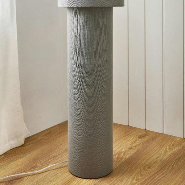 Buxton Grey Column Floor Lamp