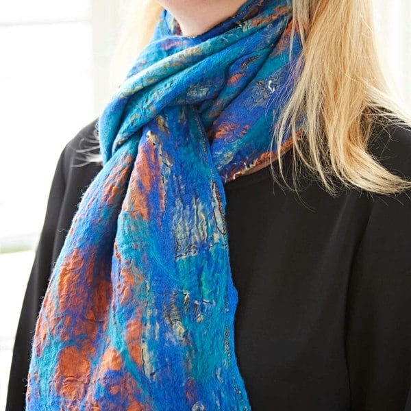 Paper High Felted Silk Scarf