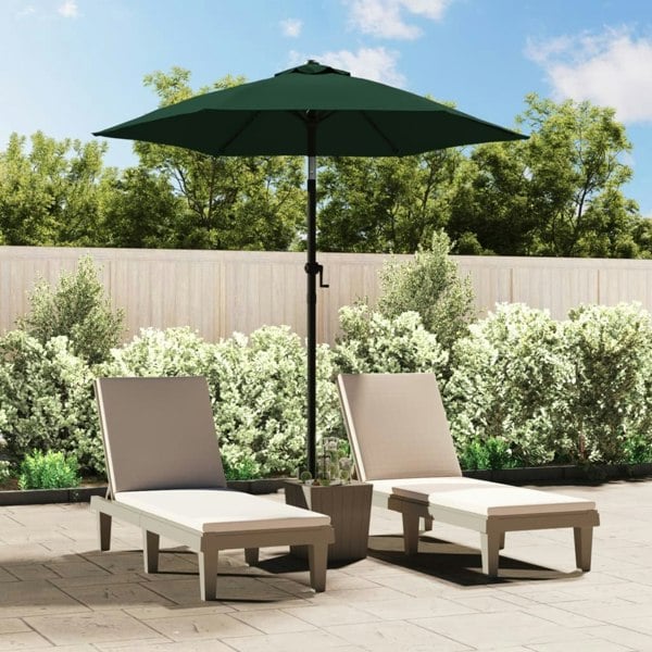 Berkfield Parasol Green 200x224 cm Aluminium