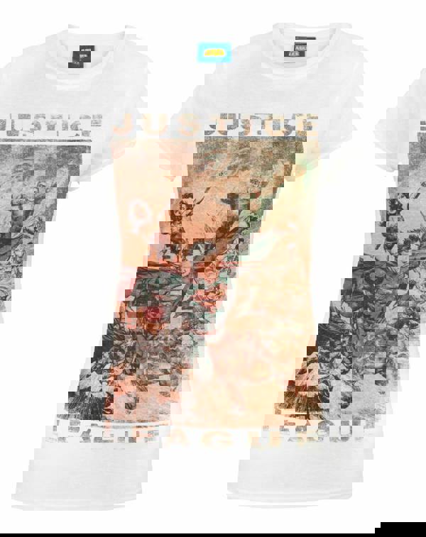 DC Comics Womens White Justice League Short Sleeved T-Shirt