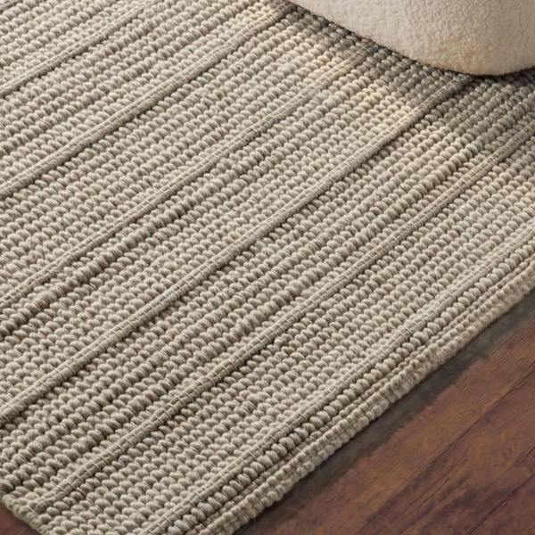 Camden Wool Parker Rug Natural White, hand-woven, ideal for every room.