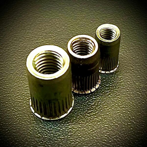 Fixaball Rivet Nut Steel BZP Reduced Head Round Knurled Body