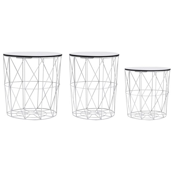 Berkfield Coffee Table 3 pcs White