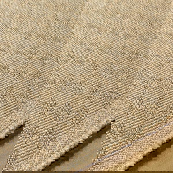 Livabliss Mirage-Cottage Tan Brown Checkered Fringe In- & Outdoor Jute-Look Rug