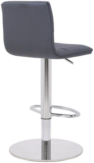 Lamboro Deluxe Aldo Bar Stool - Charcoal Grey, Weighted Base, Adjustable Swivel Seat