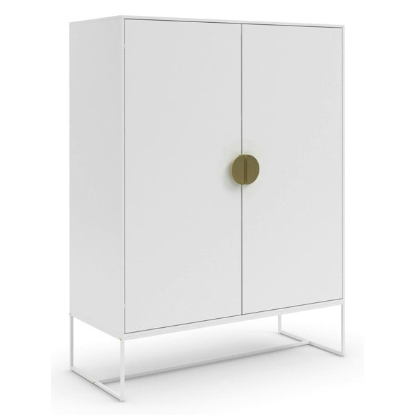 Dorel Home Asia Cabinet with 2 Doors in Anthracite