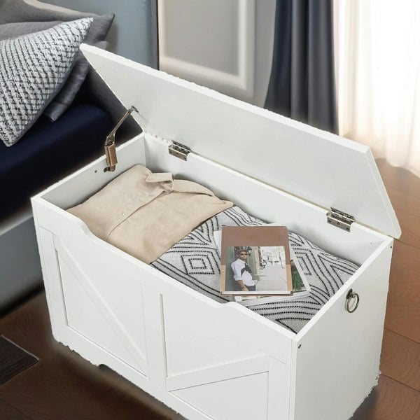 Rafaelo Mobilia Kids Wooden Storage Box White