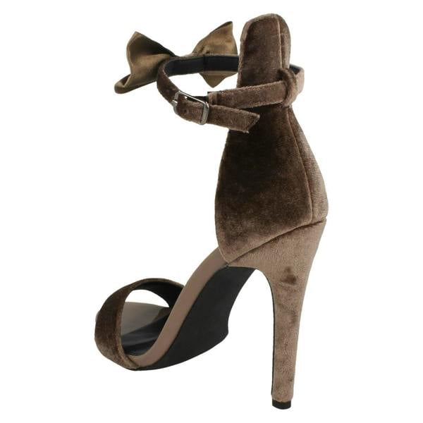 Spot On Ladies Spot On Bow Ankle Strap Sandals