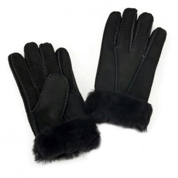 Eastern Counties Leather Womens Sheepskin Winter Gloves - Black