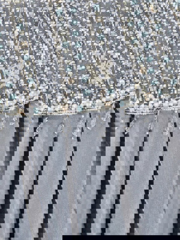 Maison Ava Girls Lumi Icy Occasion Dress in Grey