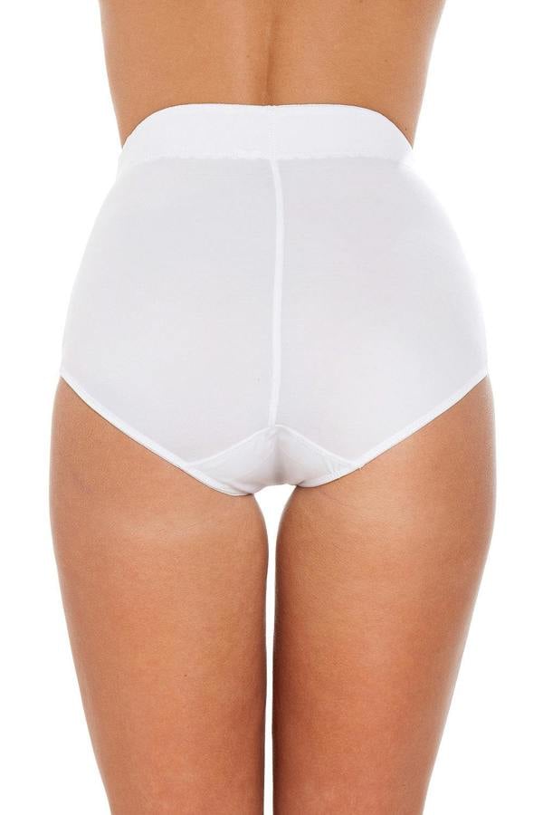 Camille Womens 2 Pack High Waisted Mesh Support Panel Control Briefs