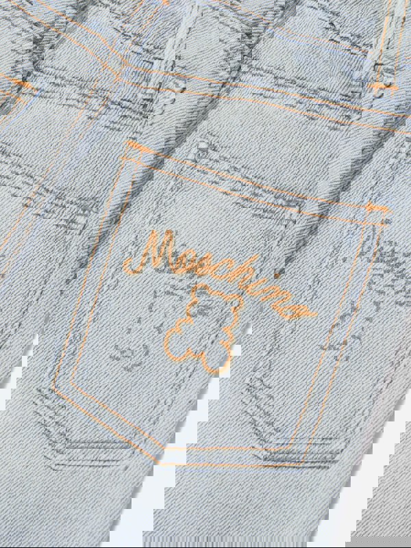 Moschino Kids Slim Fit Jeans in Blue