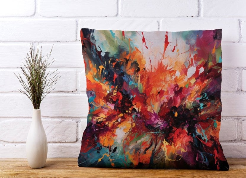 Warren Reed A Vibrant Abstract Painting Of Halloween Cushions