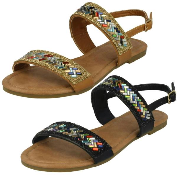 Anne Michelle Ladies Anne Michelle Double Strap Mule Sandals