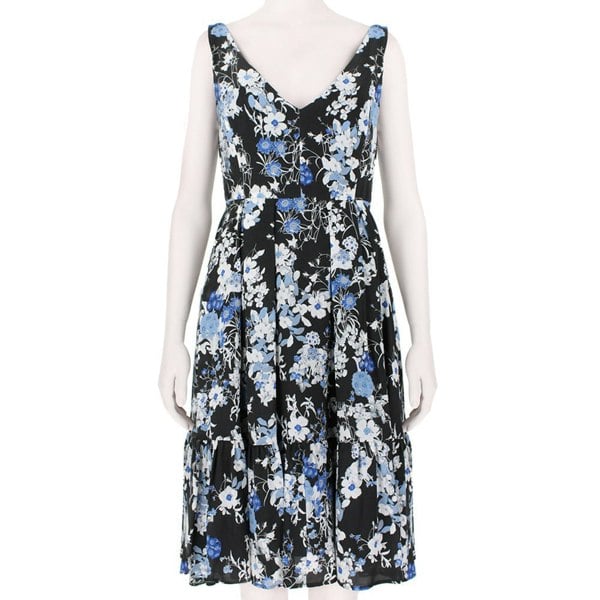 Erdem sun dress in a floral pattern silk fabric