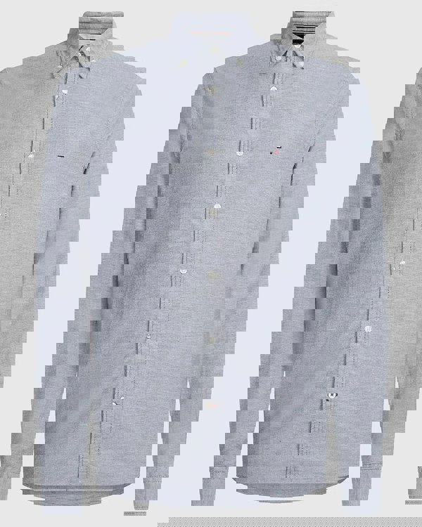 Tommy Hilfiger Core 1985 Flex Mens Long Sleeve Oxford Shirt - Desert Sky