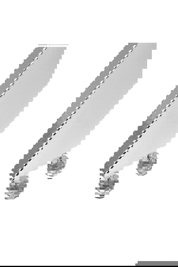 Living and Home 70cmD Stylish Tempered Glass Coffee Table Rectangular Dining Table with Chrome Cross Legs