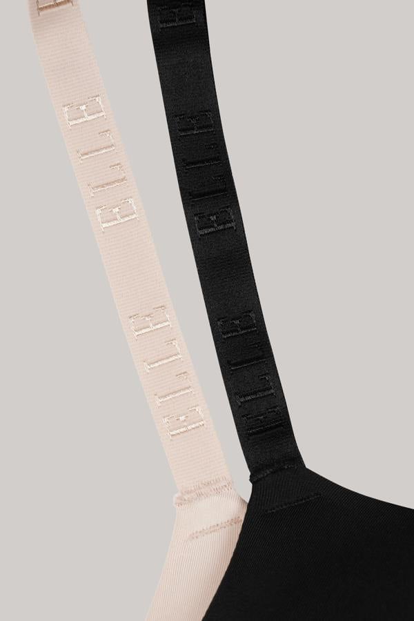 ELLE Multi Pack (2) Padded Smooth Bras Branded Strap