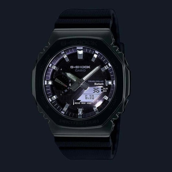 Casio G-Shock Metal Covered 2100 Black & Silver Watch GBM-2100-1AER