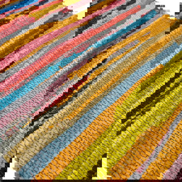 JVL Recycled Handmade Chindi Door Floor Mat 50x80cm, Multi