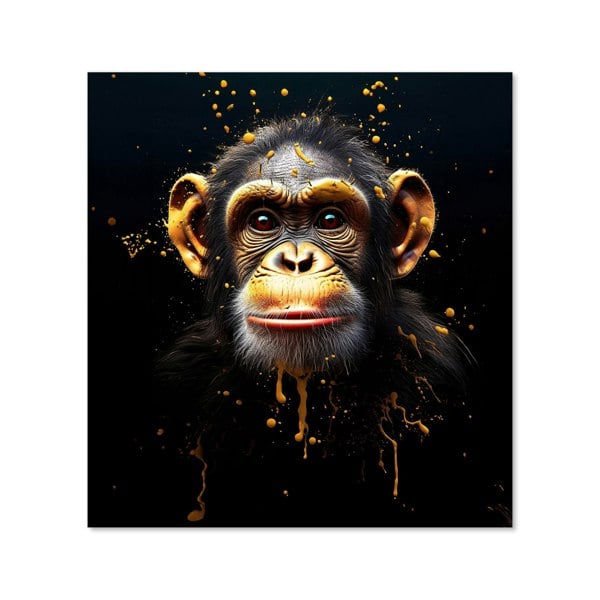 Warren Reed - Designer Splashart Cheeky Chimp Face Kitchen Splashback