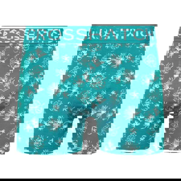 Crosshatch Mens Hovland Boxer Shorts (Pack of 3) - Tropical Green - 