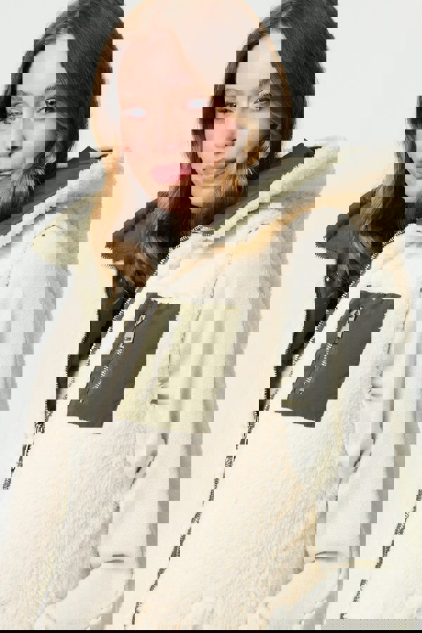 Green | Reversible Faux Fur Padded Hooded Gilet
