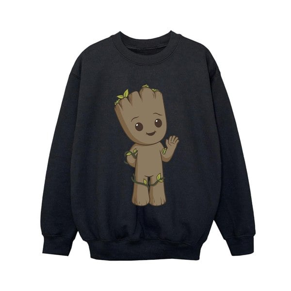 Marvel Boys I Am Groot Cute Groot Sweatshirt - Black