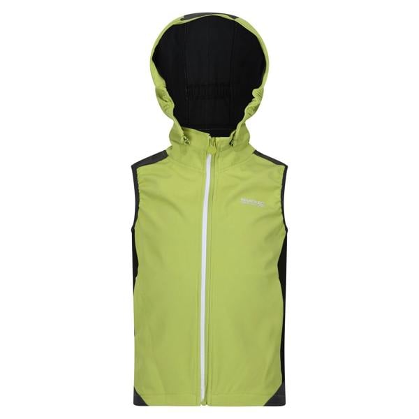 Regatta Childrens/Kids Acidity VI Lightweight Hooded Gilet - Green Algae/Seal Grey - 