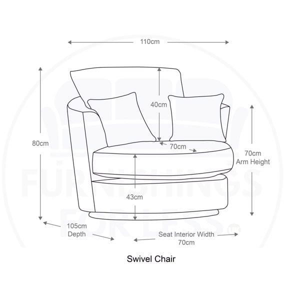 Byron Dundee Chenille Fabric Swivel Chair - 3