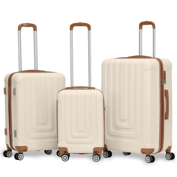 Flight Knight Set of 3 Hard Shell Suitcases Carry On Cabin & Check in Hold Luggage